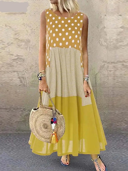 Women's Bohemian Ruffle Sundress  ZANZEA Summer Sleeveless Floral Printed Maxi Long Dress Casual Loose Party Tanks Vestido